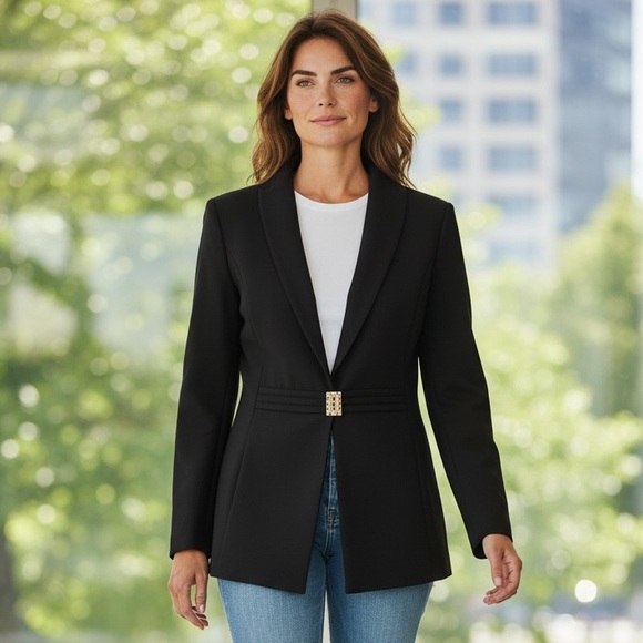 Mulberry Jackets & Blazers - Mulberry Classic Black Women's Blazer